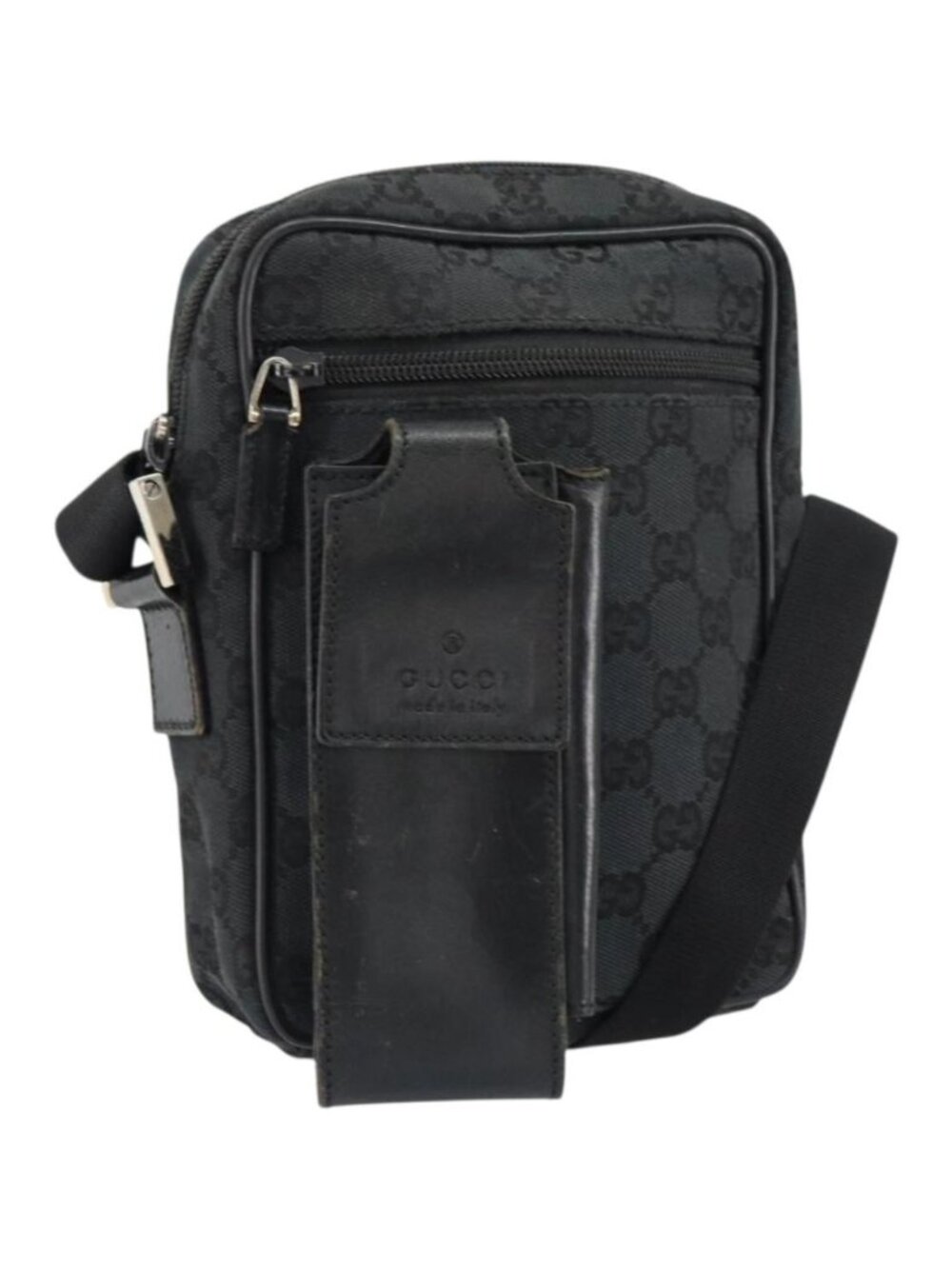 GUCCI GG Canvas Shoulder Bag Black
